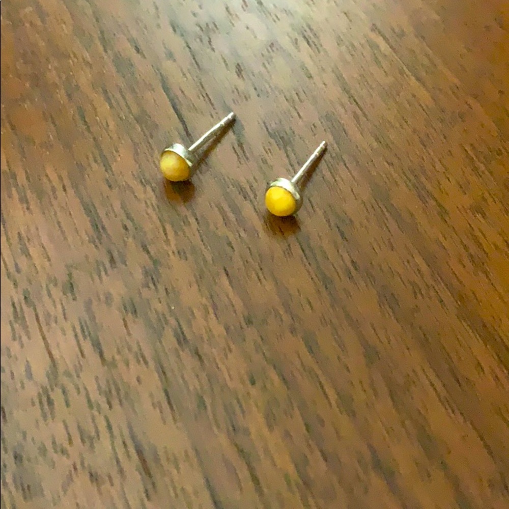 Amber/silver earrings